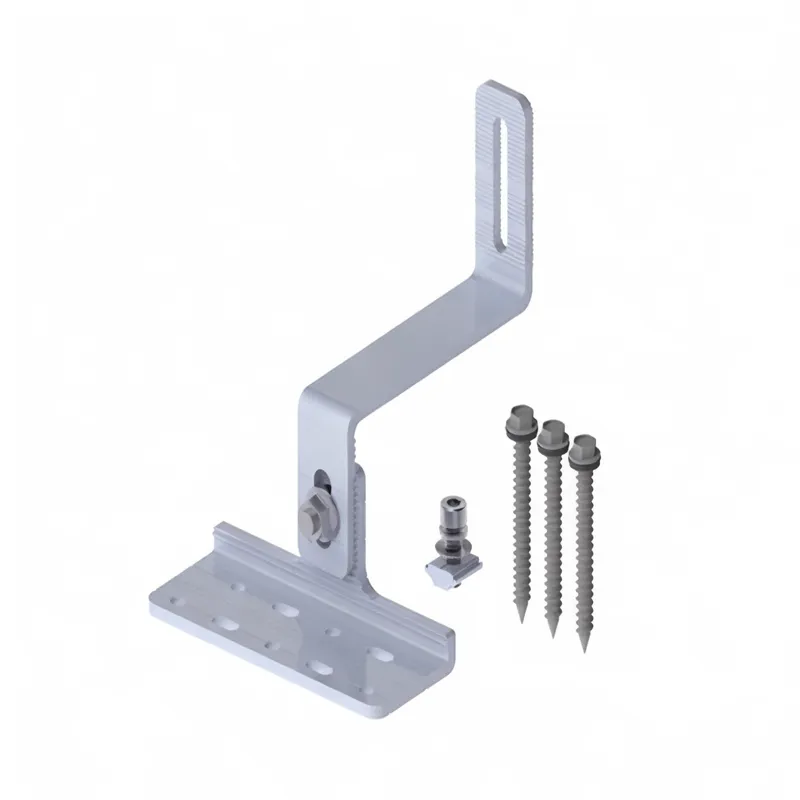 Adjustable stainless steel solar roof hooks for tile roof PV mounting systems