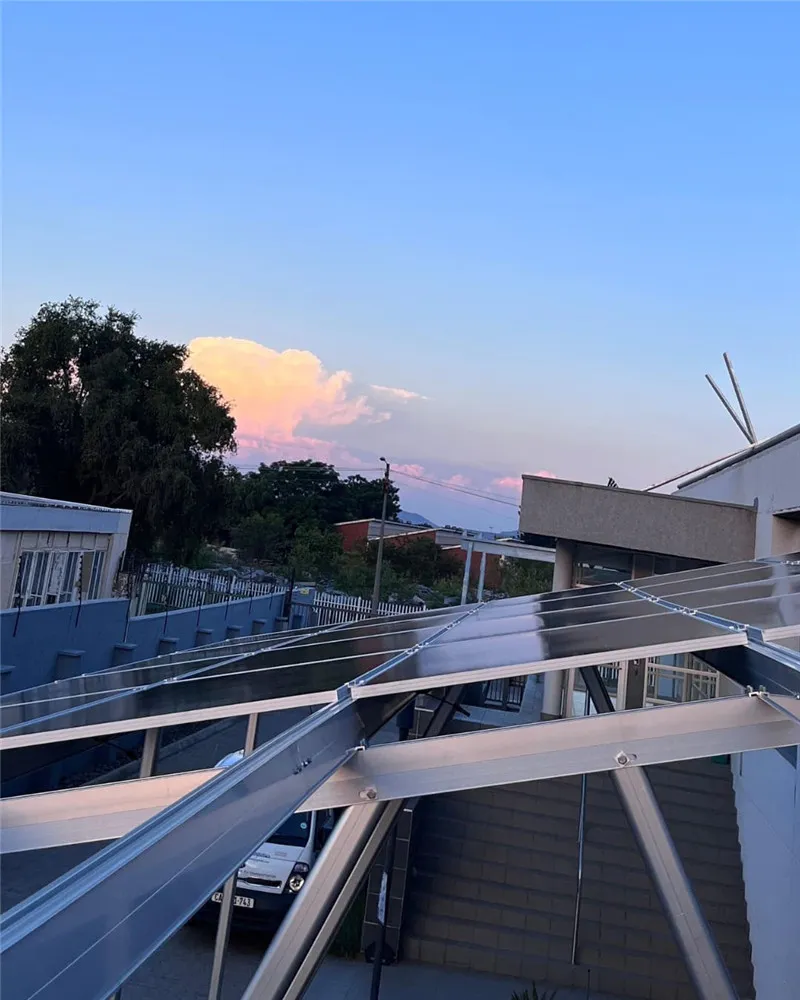 Adjustable aluminum solar carport mounting structure with a custom span and clearance height