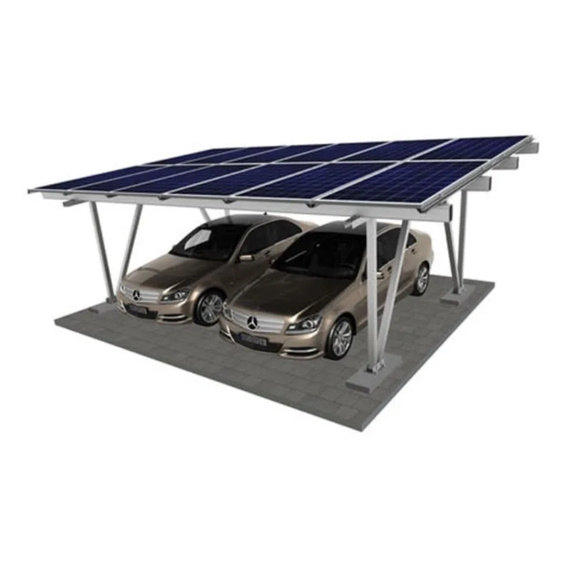 Residential solar carport frame design with posts, beams and a clean home parking canopy
