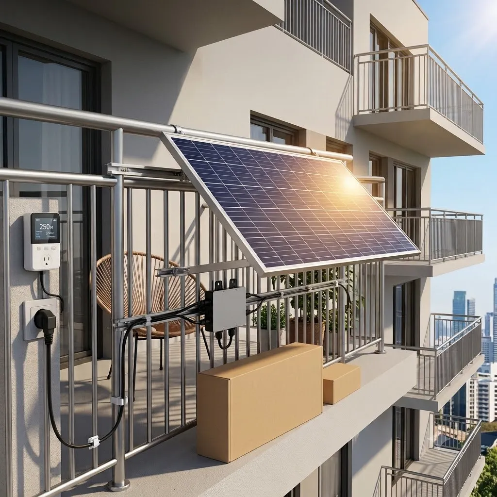 Balcony solar mounting bracket system for apartment PV panels