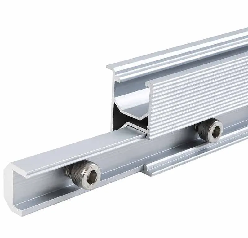 bolted solar rail splice kit with aluminum connector bolts nuts and washers