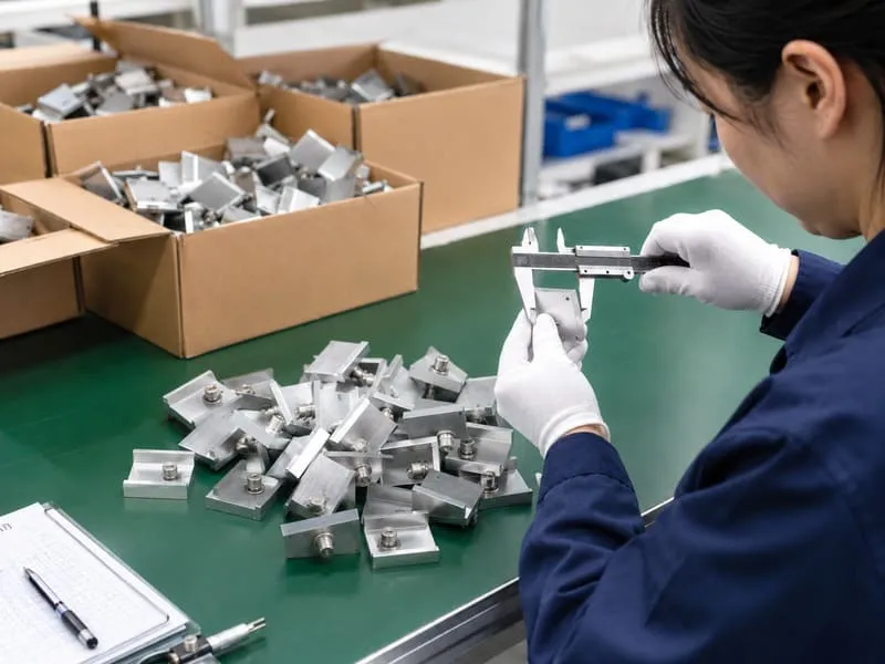 Solar panel clamp, bolt and channel nut pre-assembly with compatibility inspection