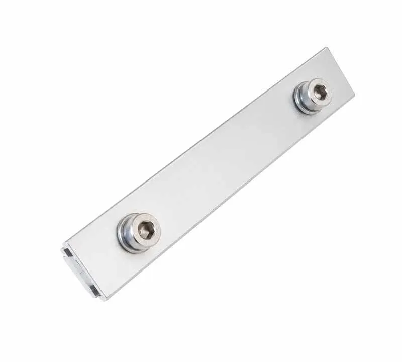 custom aluminum solar rail splice connector with holes slots and matching profile