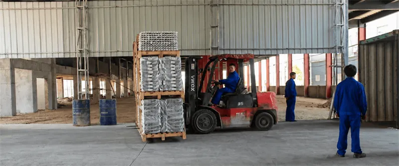 Solar mounting rails, clamps and brackets prepared for quality inspection, pallet packaging and export delivery