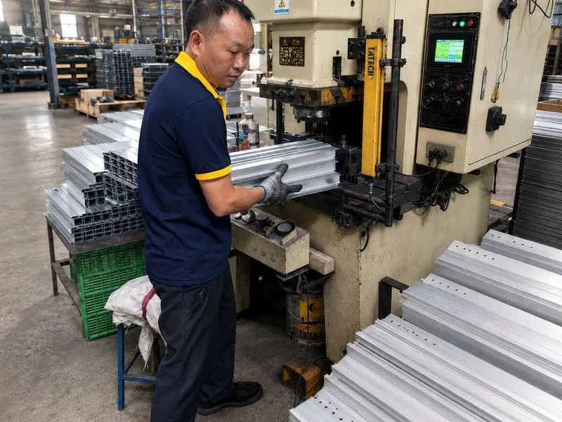 Factory producing trapezoidal roof solar mini rails, brackets, clamps and EPDM strips