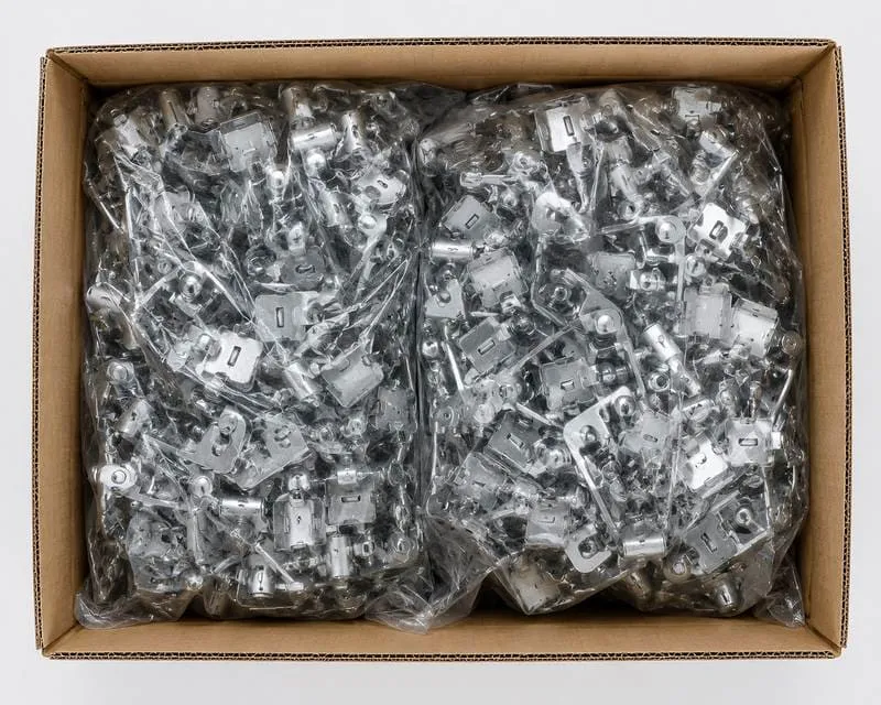 Solar grounding lugs, clips, bolts, washers and conductor hardware packed in labeled project cartons