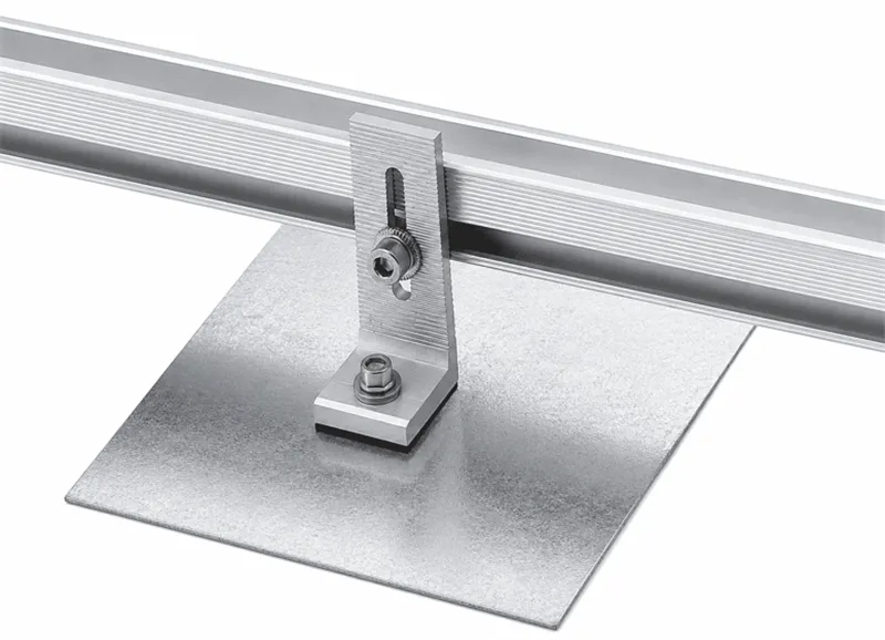 Pitched roof solar mounting system with aluminum rails, roof hooks, flashing and solar module clamps