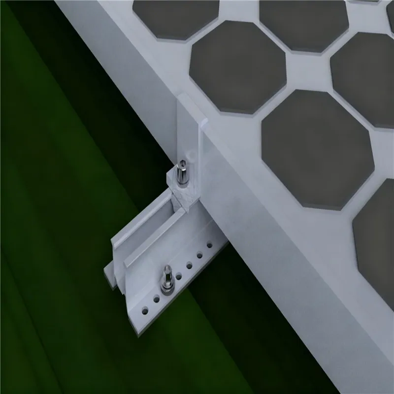 Trapezoidal roof solar mounting system with mini rails, EPDM sealing strips and module clamps