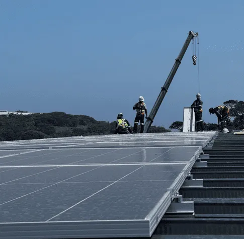 Roof type checklist, module layout and solar mounting kit details prepared for an installer quotation