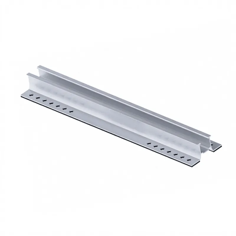 Mini rail solar mount for a trapezoidal metal roof with an EPDM sealing strip