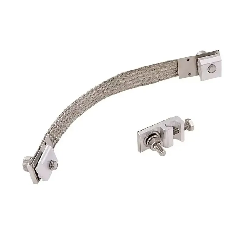 Bonding jumper connecting two solar mounting rail sections across a rail splice