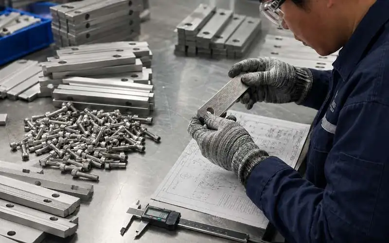 solar rail splice profile fit insertion depth hole alignment and bolt inspection