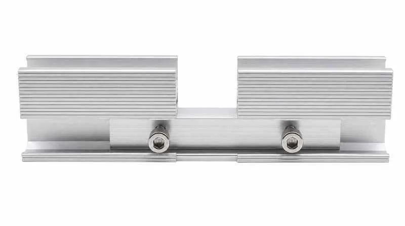 reinforced solar mounting rail splice connector for project-specific rail profile