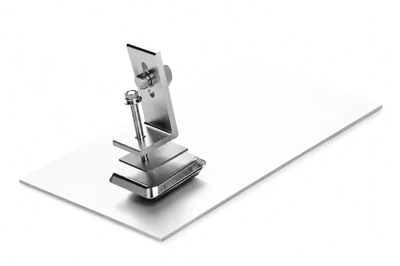 Solar flashing plate for waterproof rooftop PV mounting penetrations