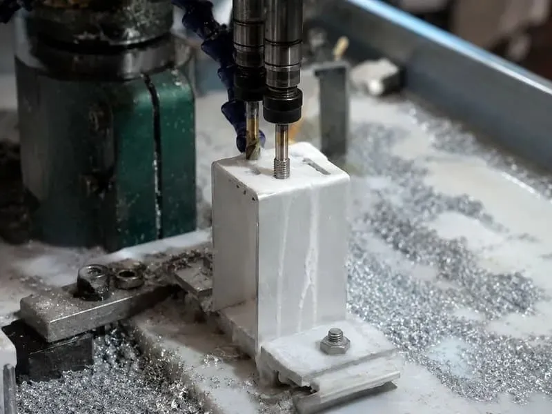 Solar mounting accessories factory workshop producing photovoltaic mounting hardware