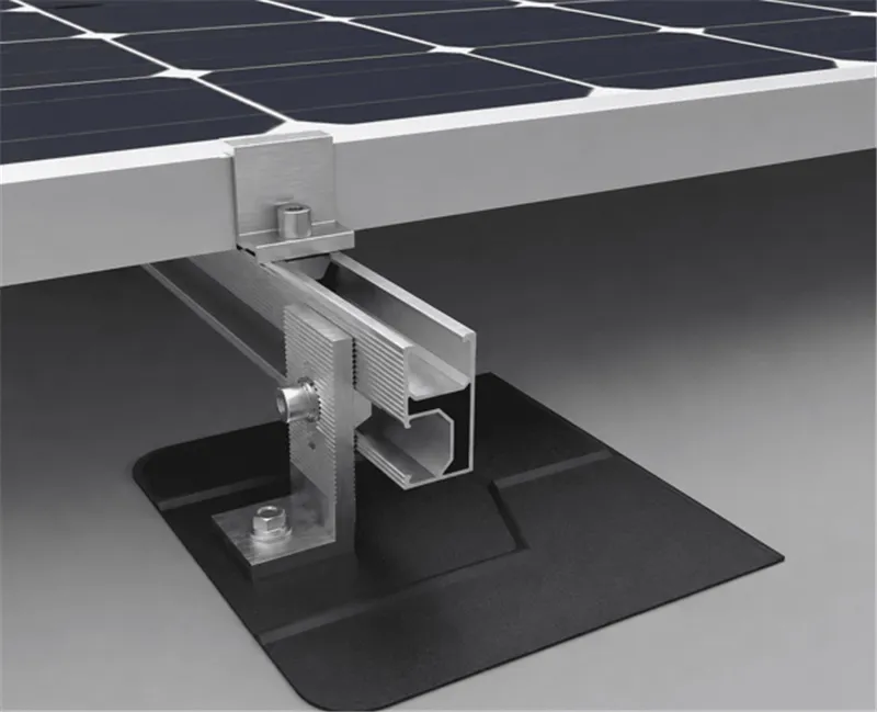 Solar panel mounting system on an asphalt shingle roof with flashing mounts, L feet, aluminum rails and clamps