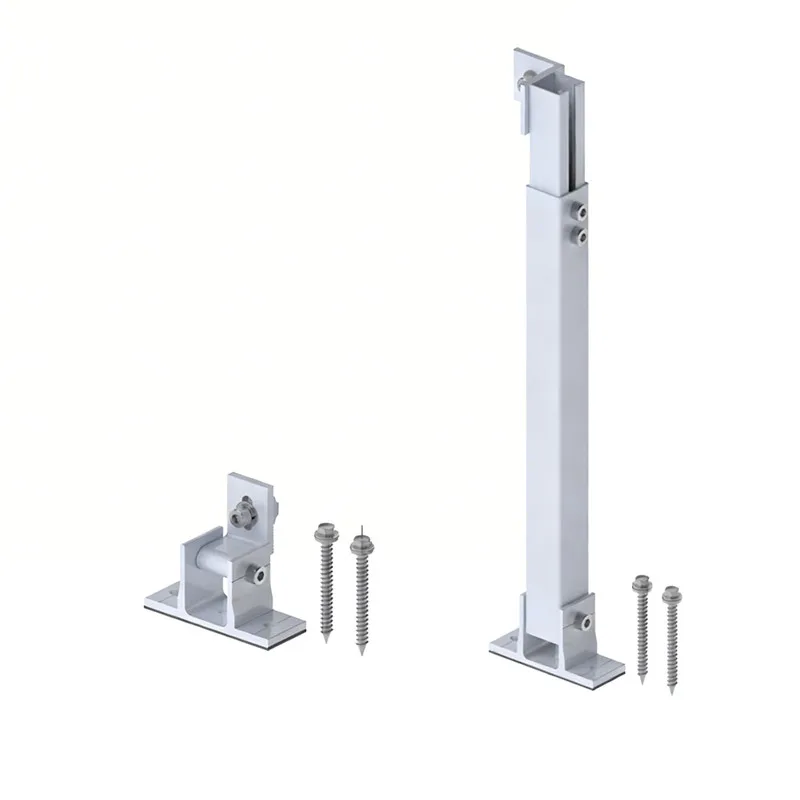 Tilt-mount flat roof solar racking system with adjustable support legs