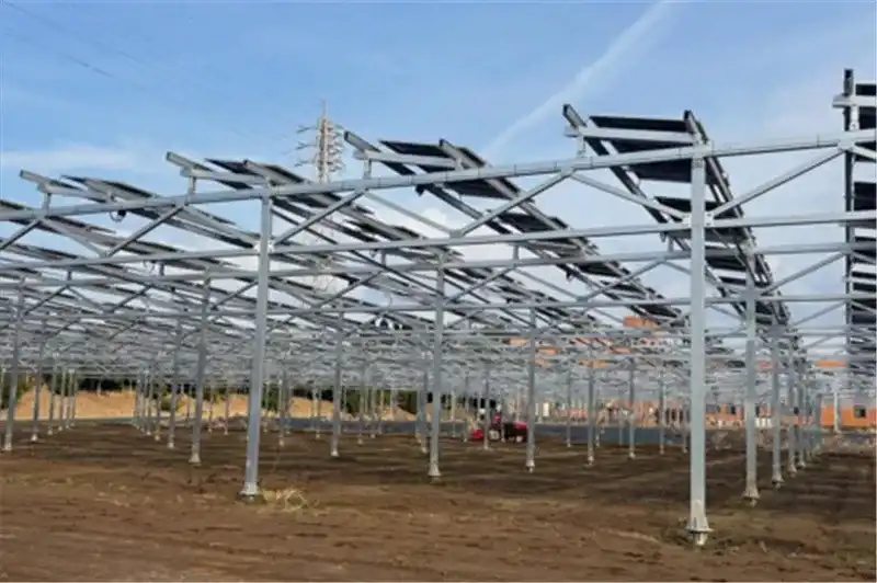 Agrivoltaic PV mounting system with elevated structure for crop fields and farm land