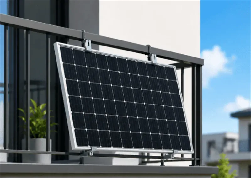 Balcony solar mounting system for apartment railings and residential micro PV projects