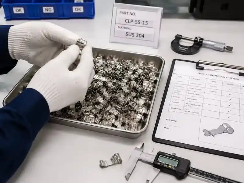 Solar cable clip wire-channel, edge-fit, dimensional and surface inspection