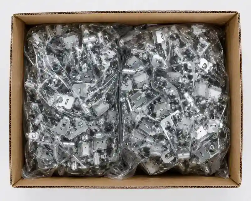 Solar grounding lugs, clips, bolts, washers and conductor hardware packed in labeled project cartons