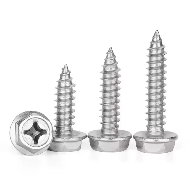 Self-drilling screws with sealing hardware