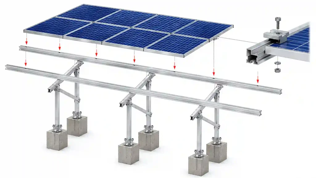 ground-mount-solar-racking-load-path